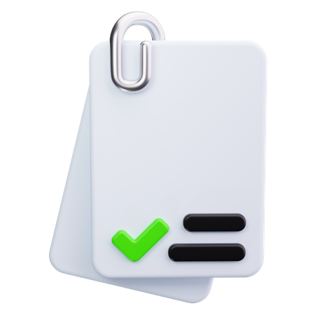 書類確認  3D Icon