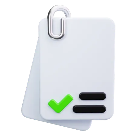 書類確認  3D Icon