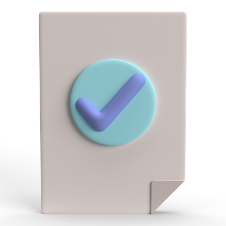 Document Check  3D Icon