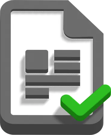 Document check  3D Icon