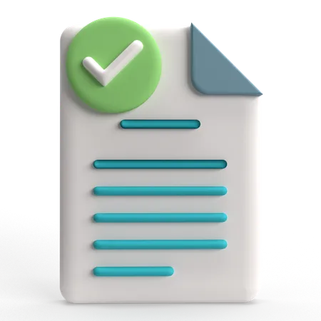 Document Check  3D Icon