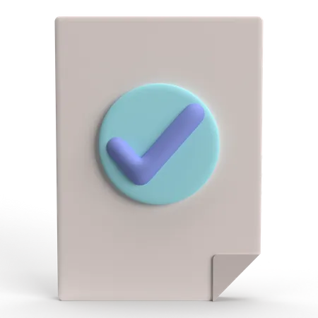 Document Check  3D Icon