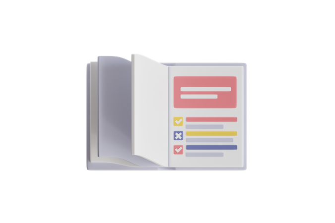 Document Checklist  3D Icon