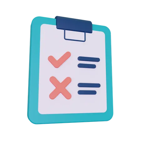 Document Checklist  3D Illustration