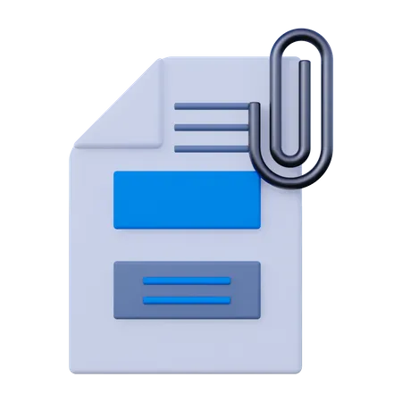 Document Clip  3D Icon