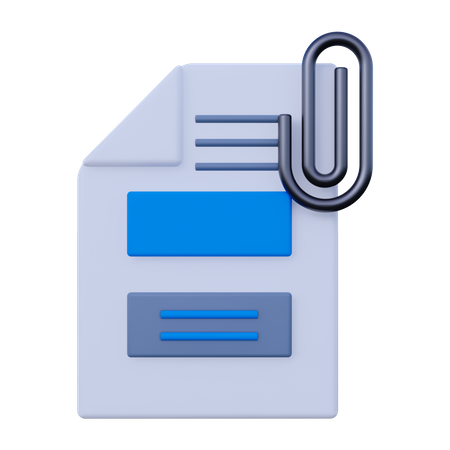 Document Clip  3D Icon