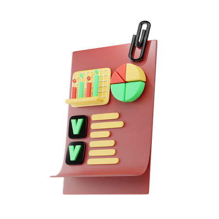 Document commercial  3D Icon