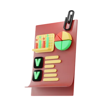 Document commercial  3D Icon