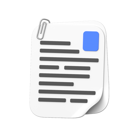 Document commercial  3D Icon