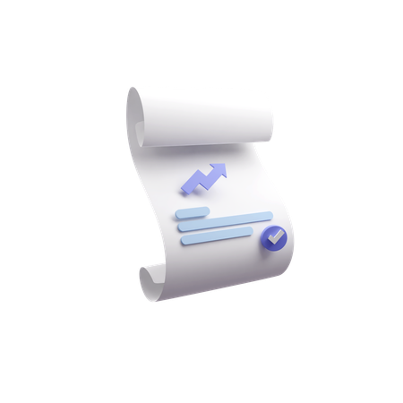 Document commercial  3D Icon