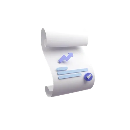 Document commercial  3D Icon