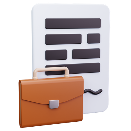 Document commercial  3D Icon