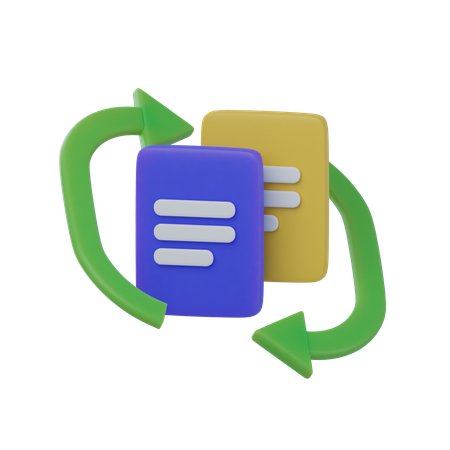 Document Comparison  3D Icon