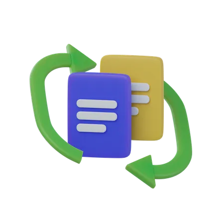 Document Comparison  3D Icon