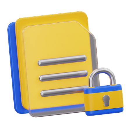 Document confidentiel  3D Icon