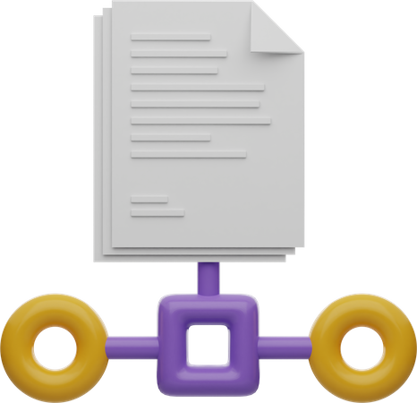 Document Connection  3D Illustration