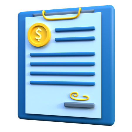 Document Contract  3D Icon