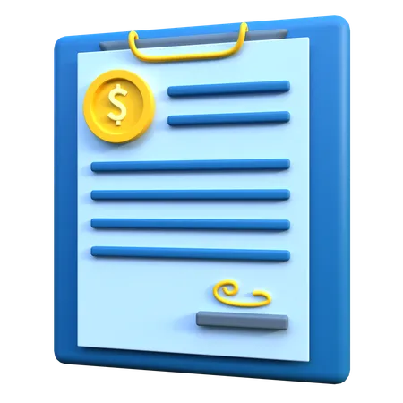 3 D Icon Of Business Contract Document Paper 3D Icon