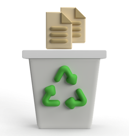 Corbeille de documents  3D Icon