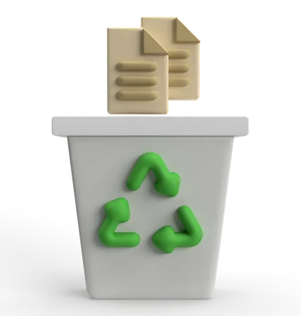 Corbeille de documents  3D Icon