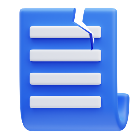 Document corrompu  3D Icon