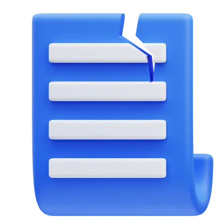 Document corrompu  3D Icon