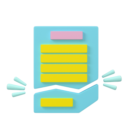 Document Crash  3D Icon