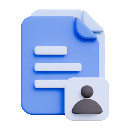 Document Cv  3D Icon