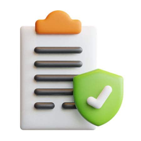 Document d'assurance  3D Icon