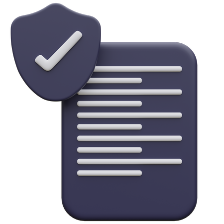 Document d'assurance  3D Icon