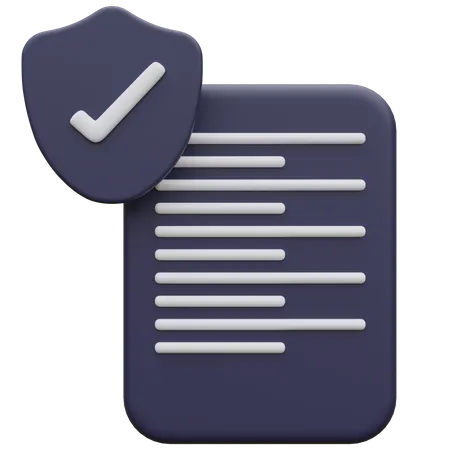 Document d'assurance  3D Icon