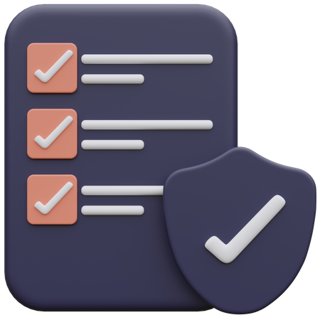 Document d'assurance  3D Icon