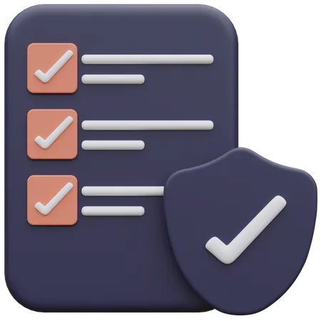 Document d'assurance  3D Icon