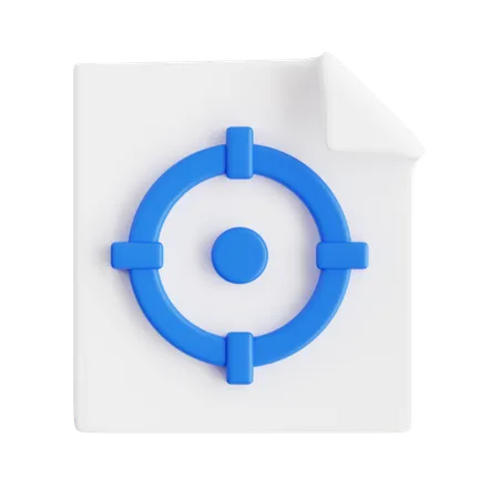 Document de ciblage  3D Icon