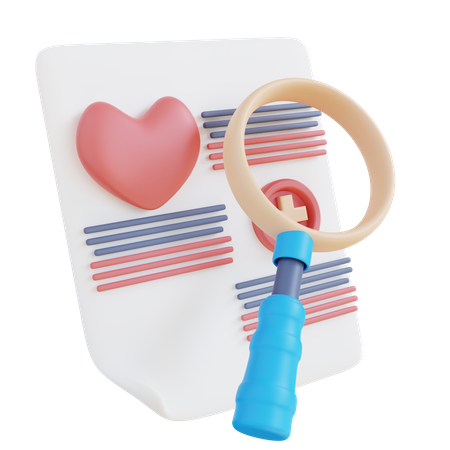Document de contrôle cardiaque  3D Icon