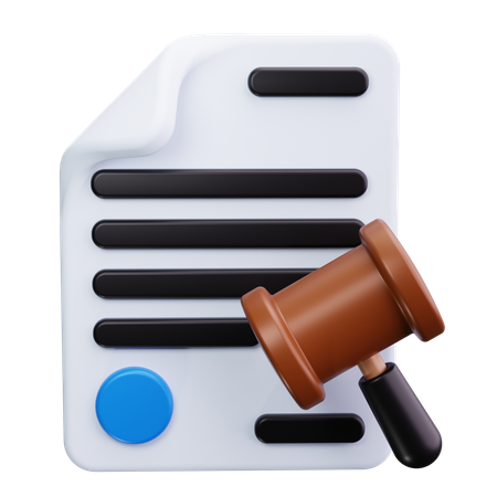 Document de droit  3D Icon