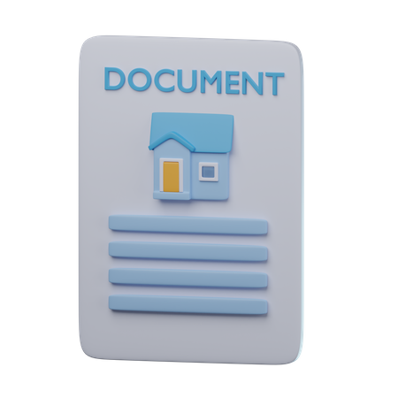 Document de propriété  3D Icon