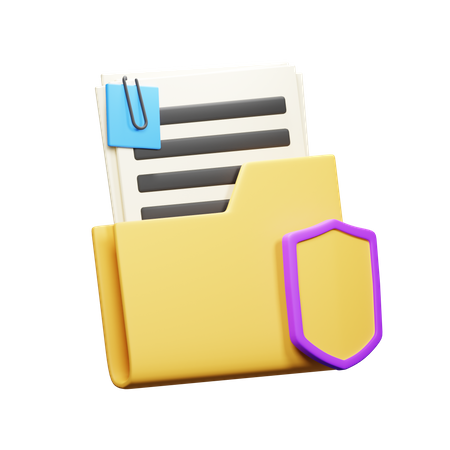 Document de sécurité  3D Icon