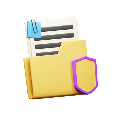 Document de sécurité  3D Icon