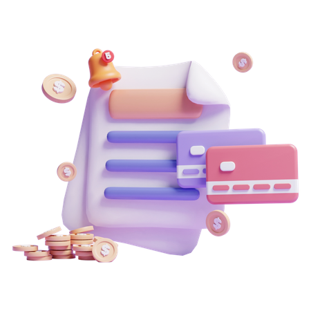 Document de transaction  3D Icon