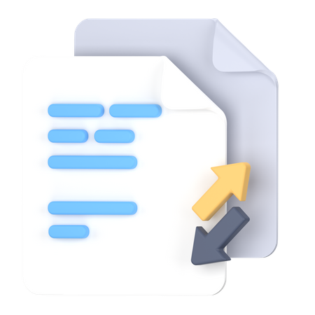 Document de transfert  3D Icon