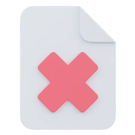 Refus de document  3D Icon