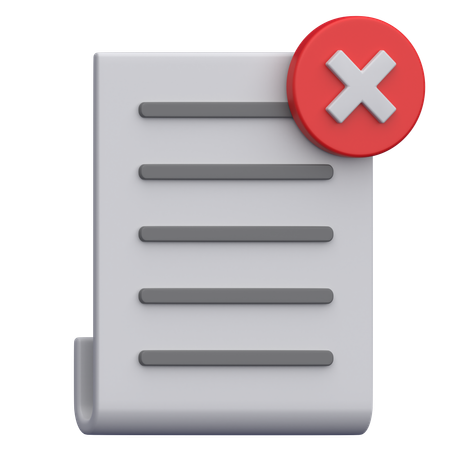 Document Decline  3D Icon