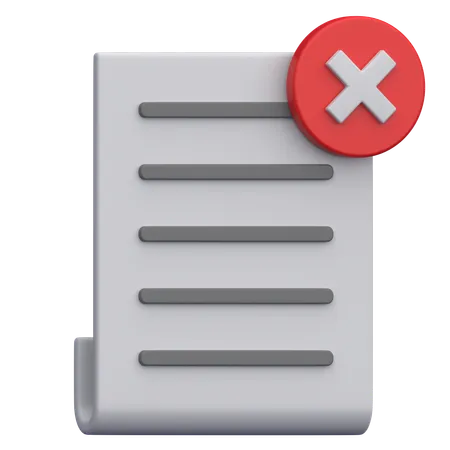 Document Decline  3D Icon