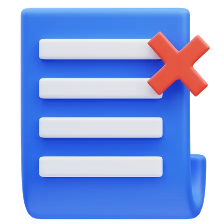 Document Decline  3D Icon