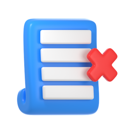 Document Decline  3D Icon