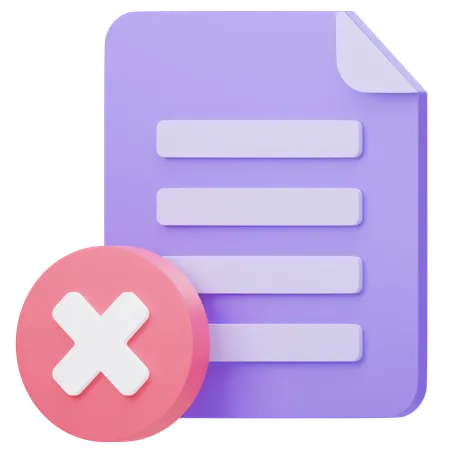 Document Decline  3D Icon