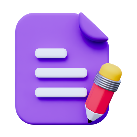 Document écrit  3D Icon