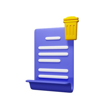 Document Delete  3D Icon