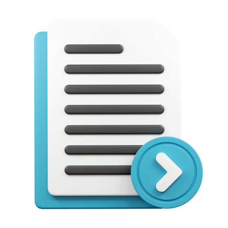 Document d'exportation  3D Icon